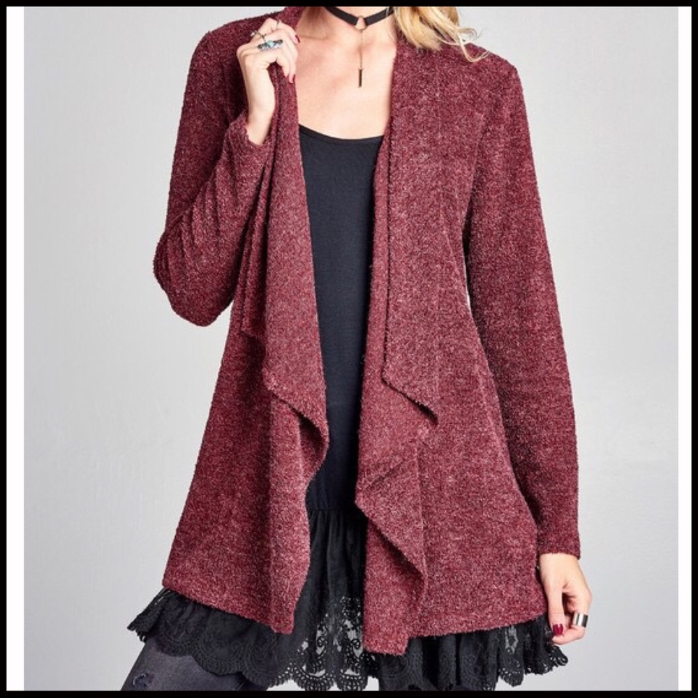 Textured Waterfall Cardigan - Picture 5 of 5